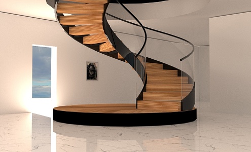 revolving staircase 3d model