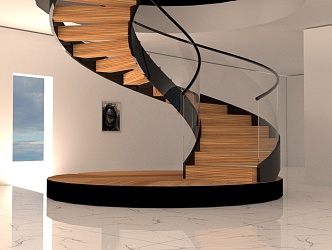 revolving staircase 3d model