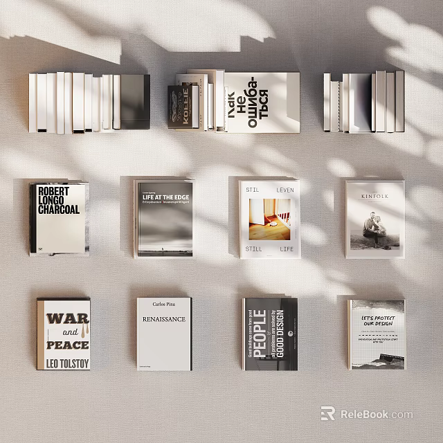 Diverse Books And Magazines Collection With Various Themes And Cover Designs 3d model 