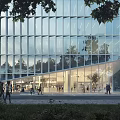 Modern Library Architecture Library 3d model