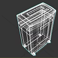 Modern paper shredder 3d model