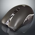 Wireless Black Computer Mouse with Modern Shiny Design and Ergonomic Grip 3d model