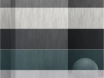 Modern Building Components With Gray White Black Green Striped And Circular Patterns 3d model