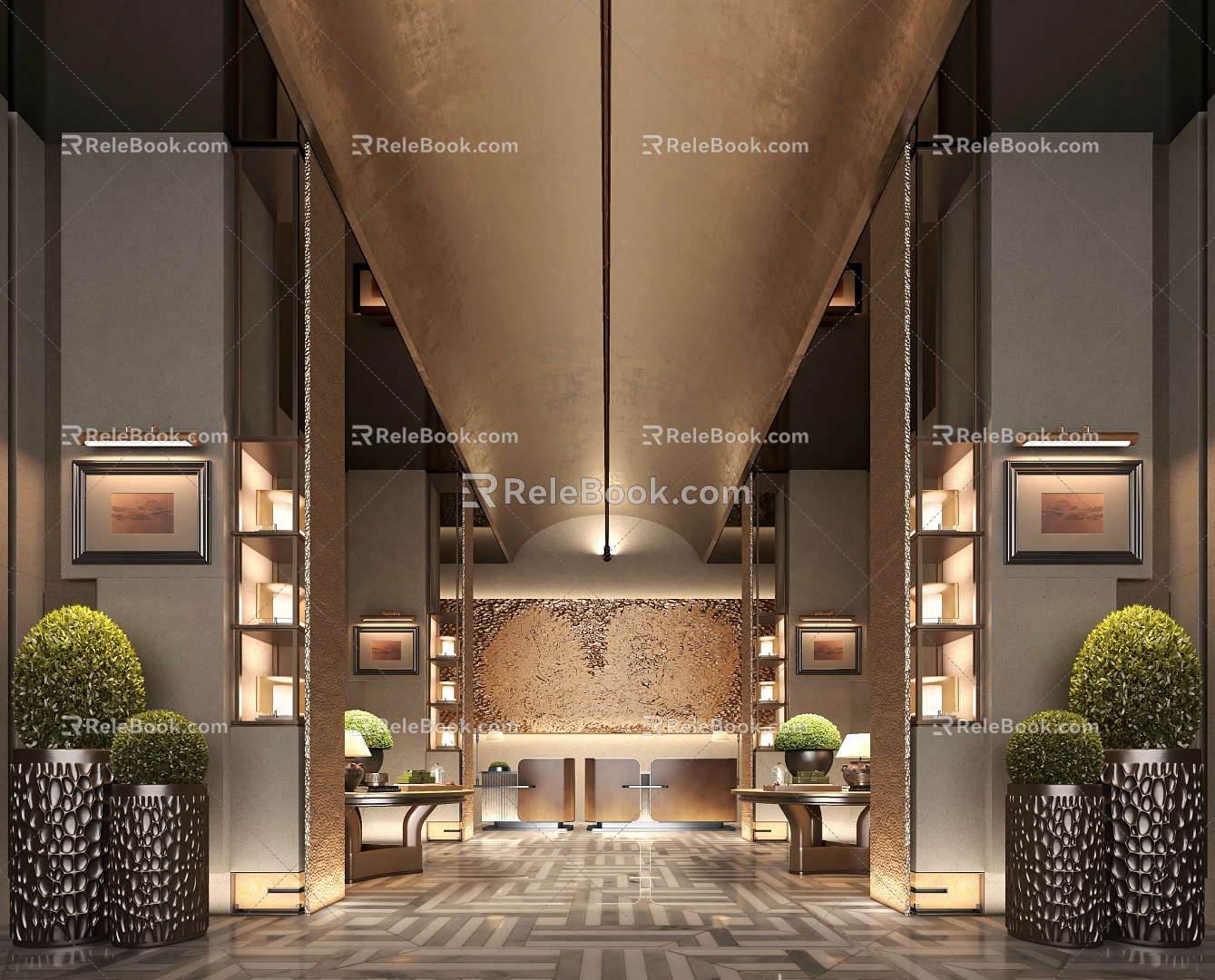 Hotel Lobby 3d model