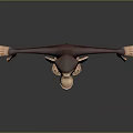 3D Cartoon Monkey Character With Brown Fur Outstretched Arms And Big Ears