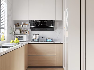 Home Kitchen Entrance Cabinet Double Door Refrigerator Kitchen Appliances 3d model