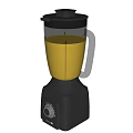 Electric Kitchen Blender With Black Base Transparent Jar And Orange Liquid