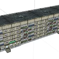 Vintage Multi Storey Apartment Building Exterior With Balconies And Gray Roof