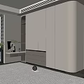 Modern White Wardrobe Interior Design With Cabinet Doors Drawers And Open Shelves