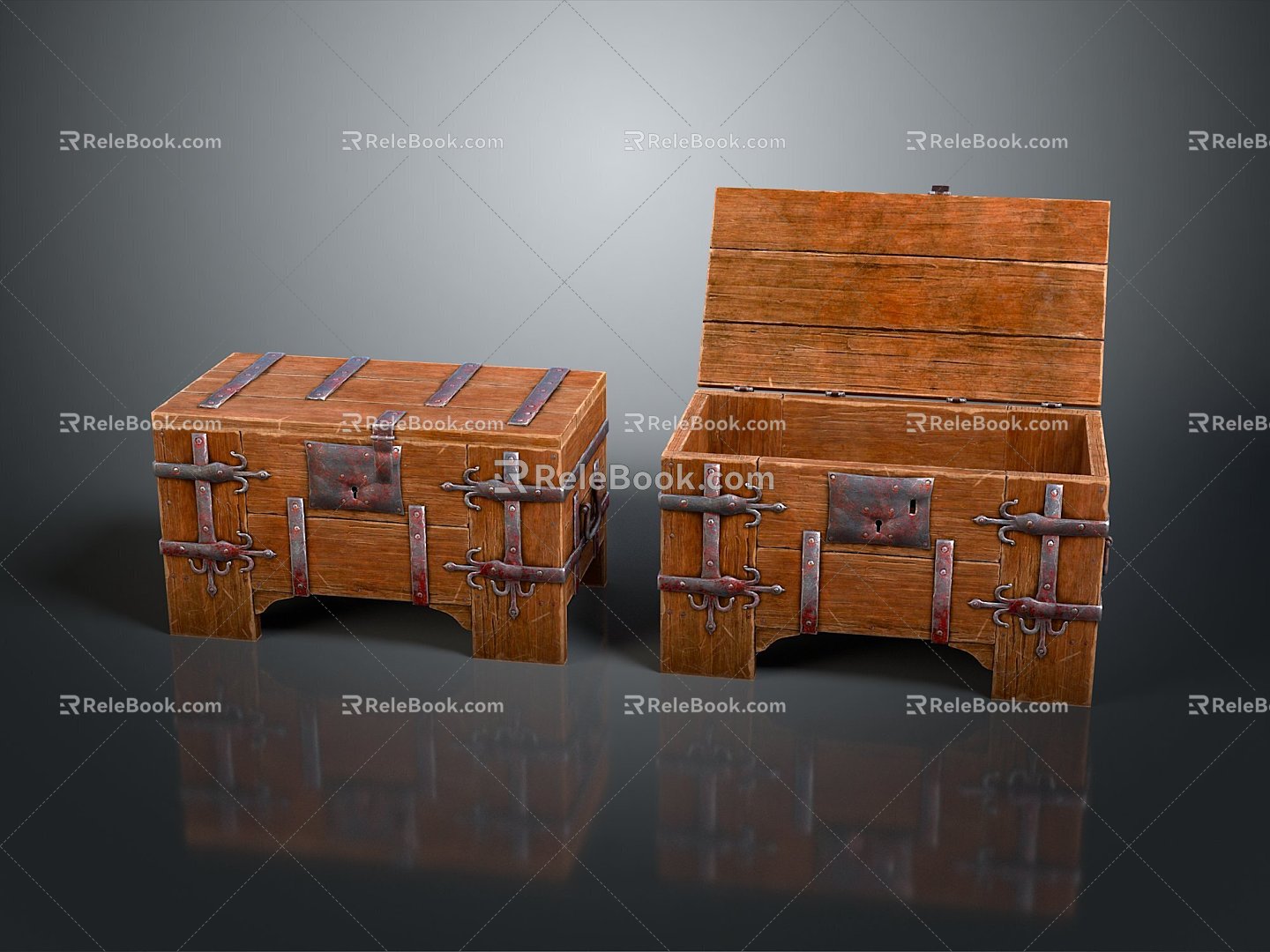 Boxes, Bags, Leather Boxes, Leather Boxes and Containers Realistic 3d model