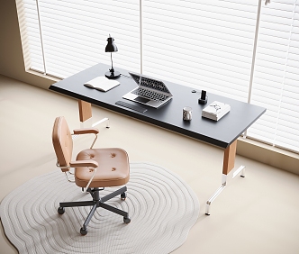 Modern Lifting Desk and Chair Computer Desk and Chair Office Chair 3d model