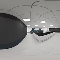Modern Monitoring Room With Multiple Monitor Screens Workstations And Ceiling Lights