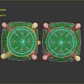 Fashion Accessories Emerald Square Cut Earrings with Silver Prongs and Shiny Surface