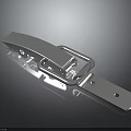 Shiny Silver Metal Clothing Buckle Accessory With Adjustable Design And Polished Surface