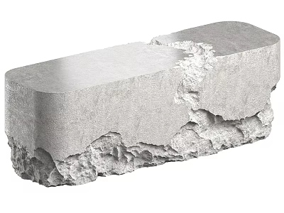 Front Desk Reception Counter with Modern Concrete Stone Smooth Rough Texture Design 3d model