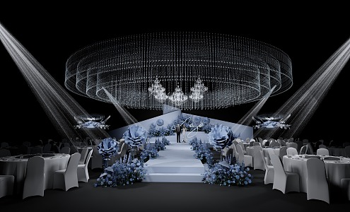 Blue Crystal Wedding 3d model