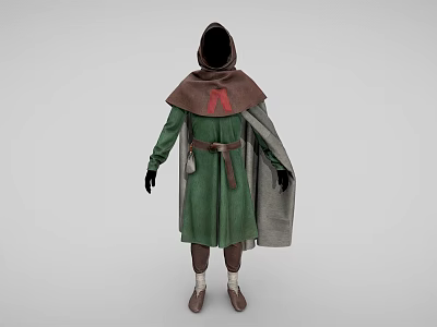 Medieval Costume Clothing Cloak Cloak Ancient Costume 3d model Medieval Costume Clothing Cloak Cloak Ancient Costume 3d model