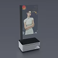 DP Device Display Systems Featuring Cylindrical Square Screens and Humanoid Models for Product Exhibition