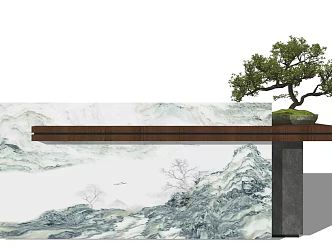 New Chinese Reception Desk Hotel Lobby Reception 3d model