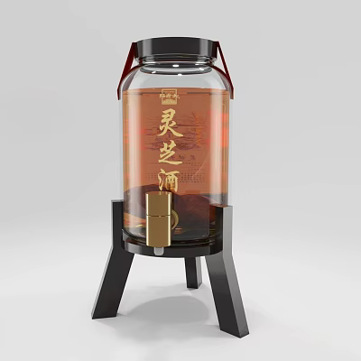 Modern Ganoderma wine 3d model