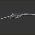 rifle semi-automatic rifle combat rifle battle rifle carbine war rifle attack rifle 3d model