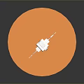 Game Movie Robot Character Featuring Yellow Black Antenna Wing Like Structures On Round Orange Table