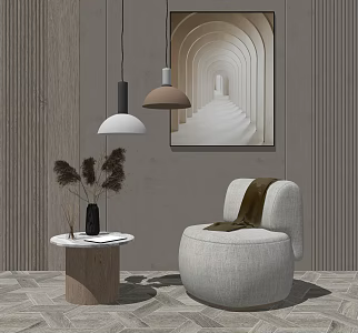 Modern single sofa single chair side several combination 3d model