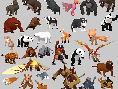 Diverse Reptile Species Including Lizards Snakes Turtles And Geckos In Natural Habitat 3d model