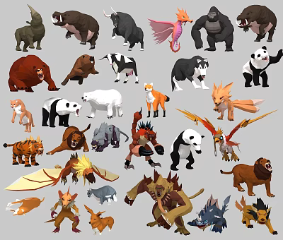 modern animal 3d model modern animal 3d model