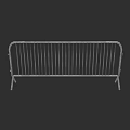Steel Metal Temporary Barrier with Vertical Bars for Event Crowd Control