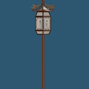 Chinese street lamp landscape lamp 3d model