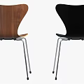 Modern Leisure Chairs With White Seat Backrest Black Brown Accents And Silver Metal Legs