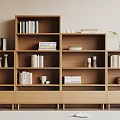 Modern bookcase 3d model