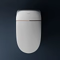Sleek Modern White Toilet Design With Rose Gold Trim And Minimalist Clean Lines