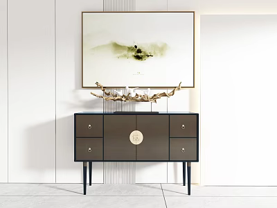 Chinese-style Entrance Cabinet Side Cabinet 3d model