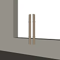 Beige Cylindrical Wooden Cabinet Handles With Grooved Design For Home Furniture