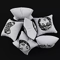 Artistic Black and White Pillows With Female Portrait Designs For Home Decor