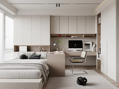 Modern Tatami Bedroom 3d model