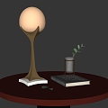 Modern Metal Table Lamp Book Ornaments Floodlight Table Lamp 3d model