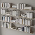 Various Books And Magazines Neatly Arranged On Multiple Wooden Bookshelves
