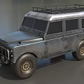 Vintage Off Road Vehicle With Rustic Exterior And Roof Rack Design