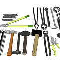 Various Hardware Tools Collection Including Hammers Pliers Wrenches Screwdrivers And Chisels