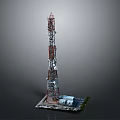 High Quality Communication Tower Equipment With Metal Structure And Base Platform 3d model