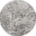 Round Gray Area Rug Featuring Lion Face Design Soft Fluffy Texture 3d model