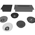 Modern Desktop Socket Covers In Various Colors And Shapes For Home Office