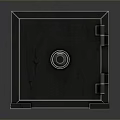 Black Metal Security Safe With Round Lock Hinges And 3D Rendered Design 3d model