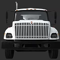 White Cement Mixer Truck Large Heavy Duty Vehicle With Mixing Drum And Cab
