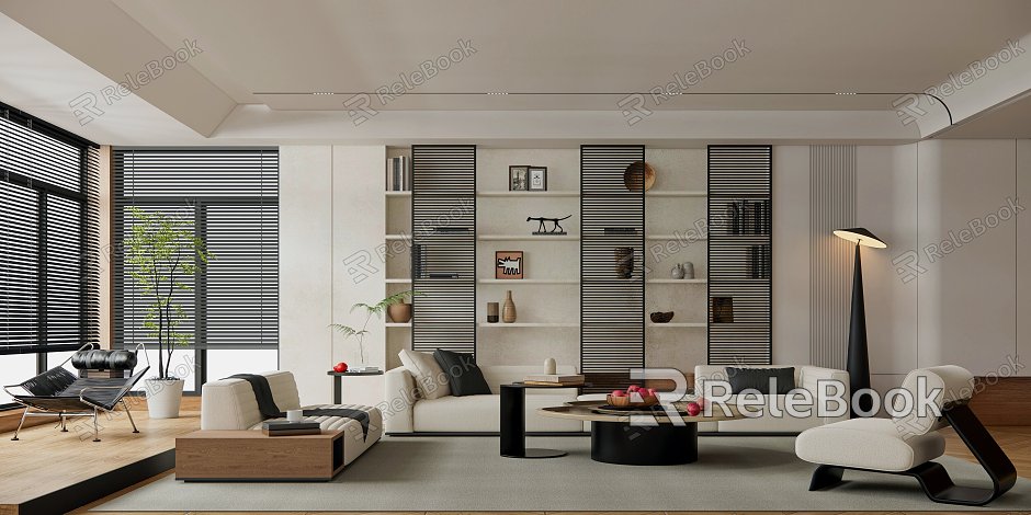 modern living room home living room model