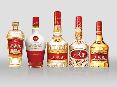 Wine Famous Liquor Top Ten Famous Liquor Wine Wuliangye Glass Bottle White Wine Bottle Wine Bottle Liquor Bottle Packaging 3d model