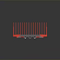 ECOTTA Industrial Machinery Attachment With Red And Gray Metal Frame Structure Design